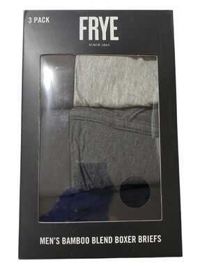 FRYE Boxer Briefs with Fly Men Large Bamboo Blend 3 Pairs NWT